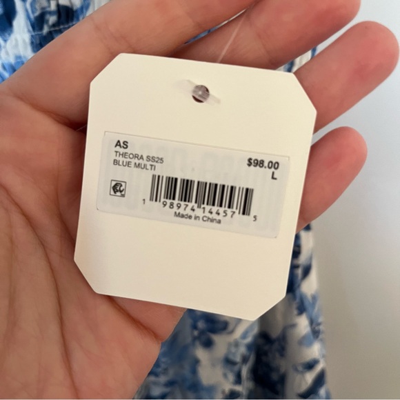 NEW Altar’d State Blue Floral Maxi Dress Size Large NWT - Picture 7 of 8